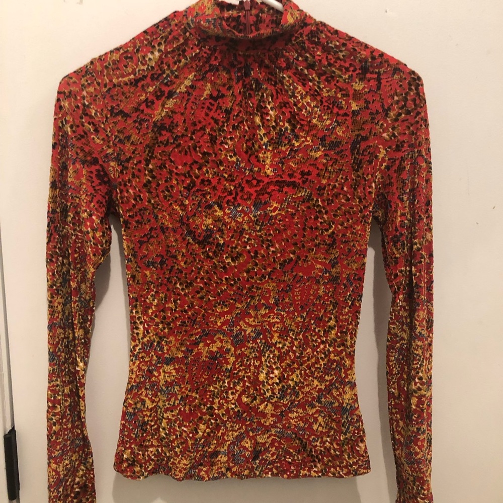 Vintage velvety sexy slinky Exit Shops blouse. Size 2